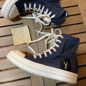 Rick Owens Drkshdw ramones sneakers size 37 Italy 7 navy